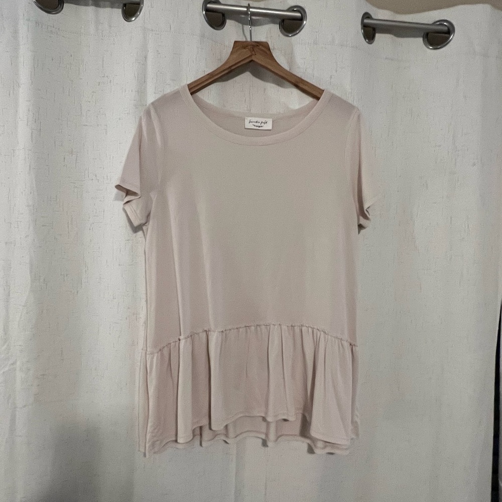 Shirt-sleeve tunic top